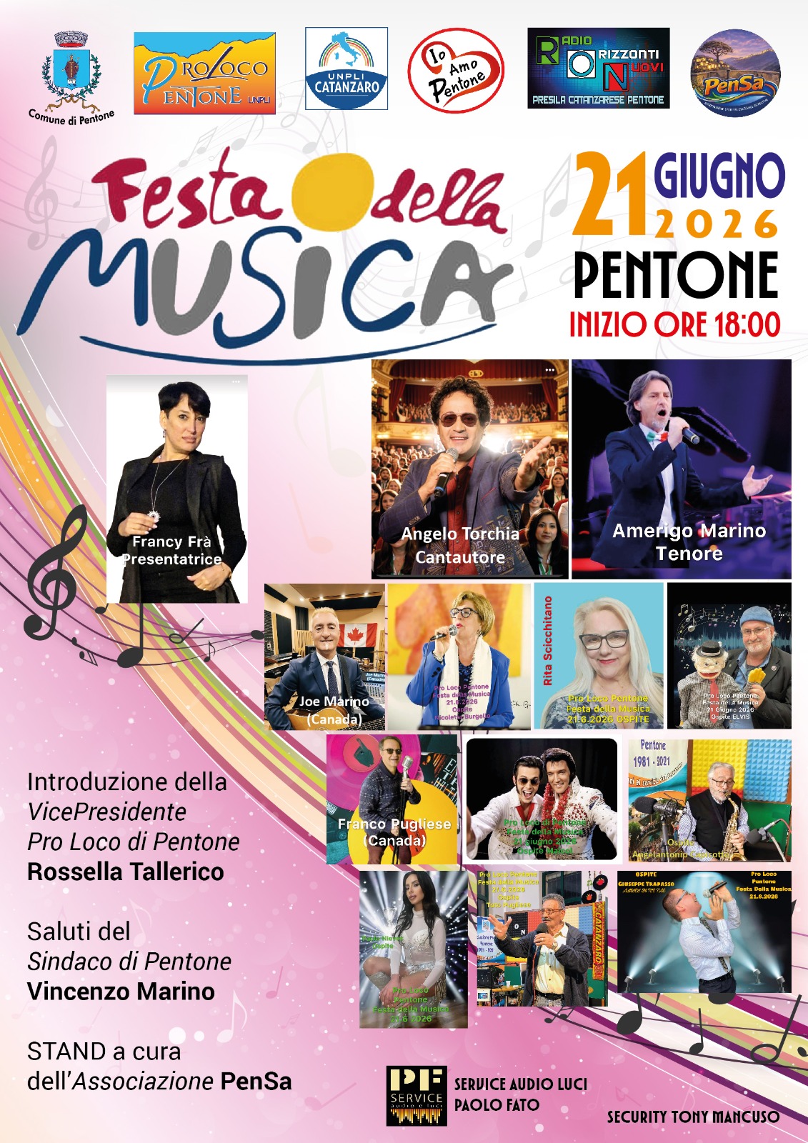 2016-2026 PENTONE decennale Festa della Musica