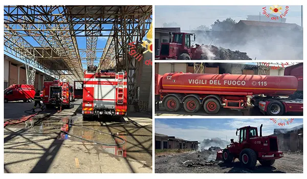 Reggio Calabria, incendio al mercato ortofrutticolo: Vvf al lavoro, nessun ferito