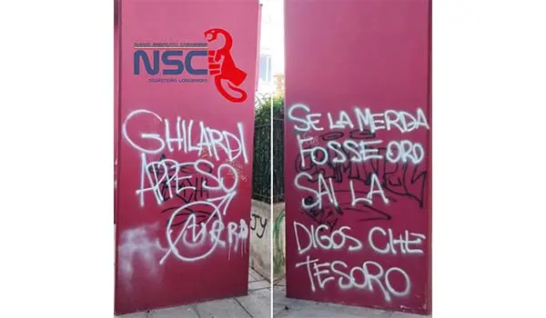 Scritte contro la Polizia di Stato e il sindaco di Cinisello Balsamo: condanna del NSC Lombardia
