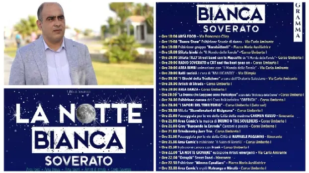 Notte Bianca Soverato 2025: programma, ospiti e spettacoli