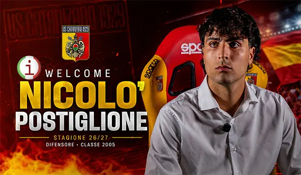 Calciomercato Catanzaro, ufficiale Niccolò Postiglione: il difensore firma fino al 2030