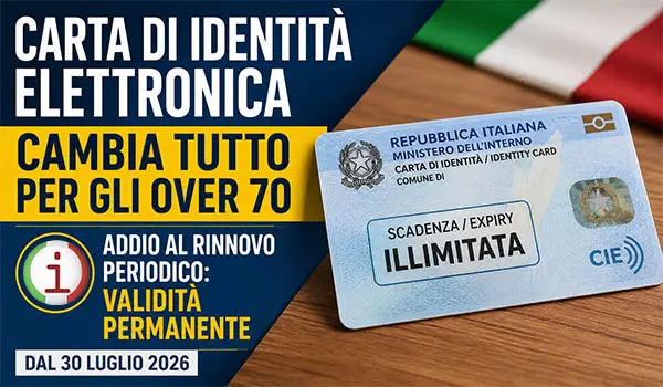 Carta di Identità Elettronica, cambia tutto per gli over 70: addio al rinnovo periodico, ecco come funziona