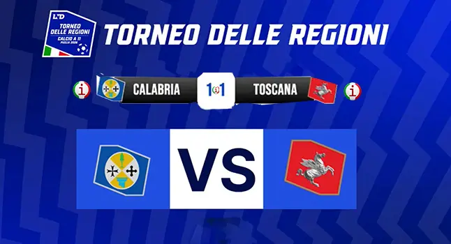 Torneo delle Regioni U15, Calabria-Toscana 1-1: i cambi fanno la differenza per i calabresi, Guerrisi firma il pari (Video)