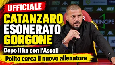 Ufficiale il Catanzaro esonera Gorgone dopo il ko con l’Ascoli Polito cerca il nuovo allenatore