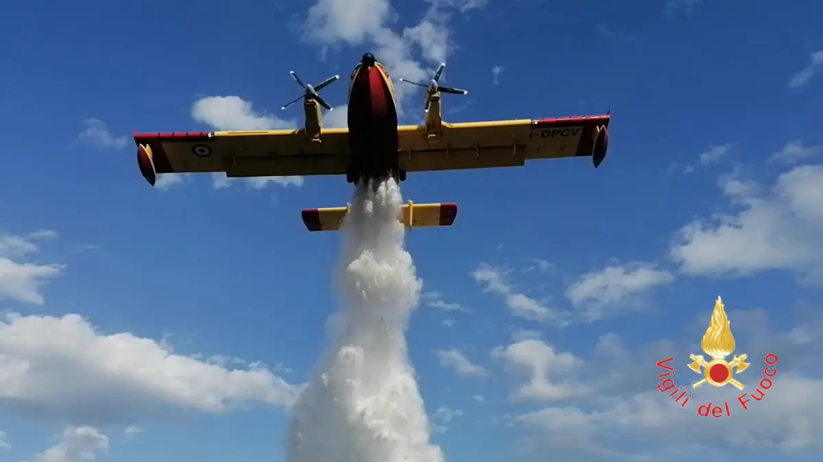     Maxi incendio a Trebisacce, VVF impegnati nelle operazioni di spegnimento: intervengono due Canadair
