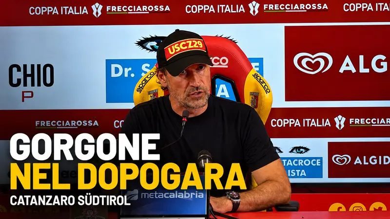 Catanzaro Südtirol Gorgone soddisfatto della prestazione ma deluso dal risultato. Video