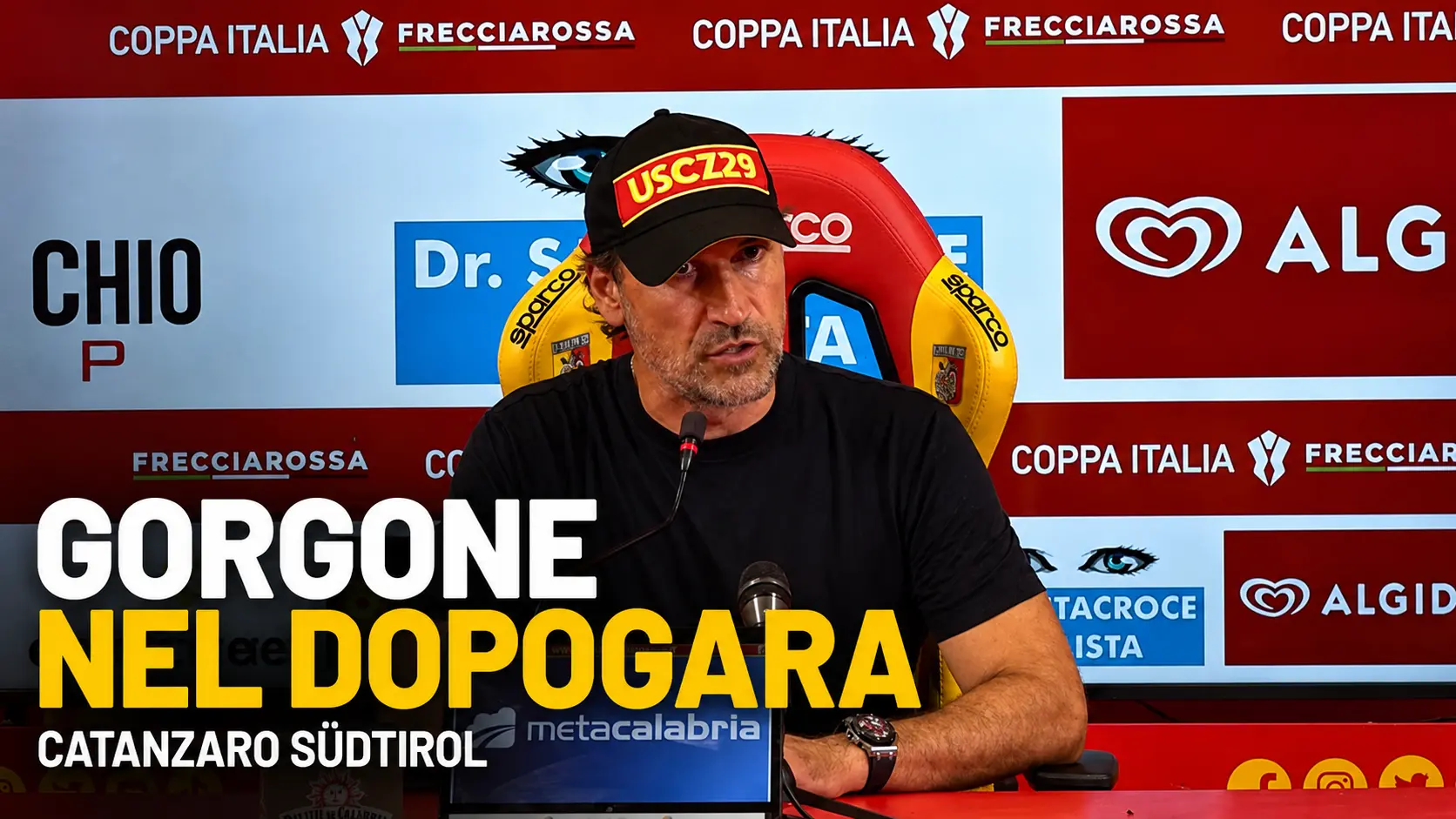 Catanzaro Südtirol Gorgone soddisfatto della prestazione ma deluso dal risultato. Video