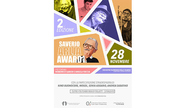 Al Teatro Politeama di Catanzaro la seconda edizione del Saverio Arlia Award in collaborazione con il Conservatorio Tchaikovsky