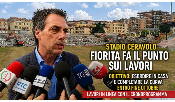 Catanzaro, lavori allo Stadio Ceravolo: Fiorita rassicura i tifosi sui tempi