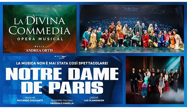 Confermati i due colossal  “la Divina Commedia Opera Musical” e “Notre Dame de Paris” a Reggio Calabria