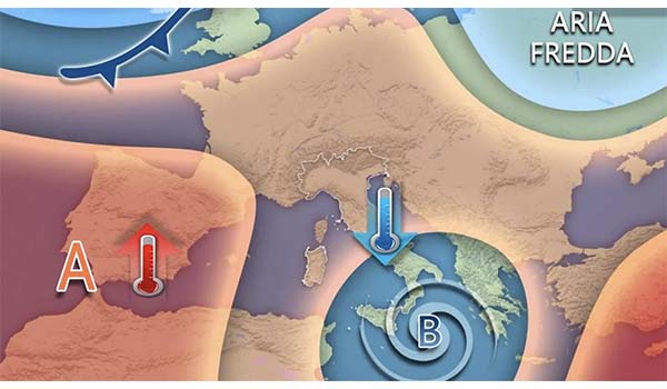 Previsioni Meteo: vortice artico con maltempo, neve e vento fino a venerdì
