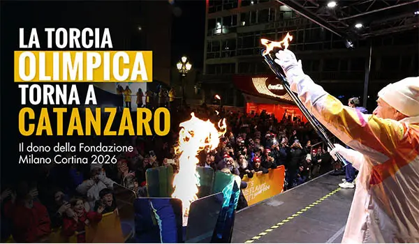 La torcia olimpica torna a Catanzaro: la città riceve un simbolo dei Giochi di Milano Cortina 2026