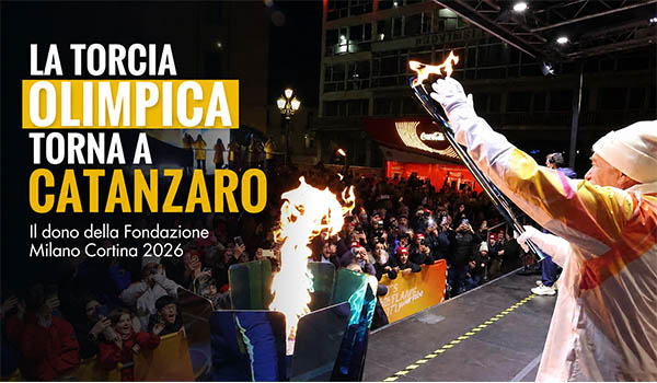 La torcia olimpica torna a Catanzaro: la città riceve un simbolo dei Giochi di Milano Cortina 2026