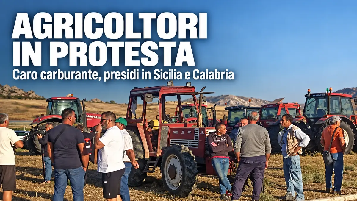 Caro carburante, agricoltori in protesta tra Sicilia e Calabria: presidi e disagi sulle statali