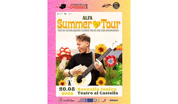 Roccella Summer Festival 2025, al Teatro al Castello di Roccella Jonica ci sarà anche Alfa. Il concerto il 20 agosto