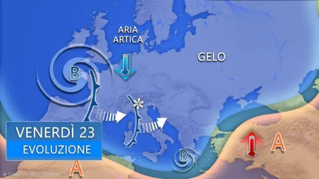 Meteo Italia: maltempo a più fasi tra venerdì e weekend. Neve a bassa quota e locali episodi in pianura