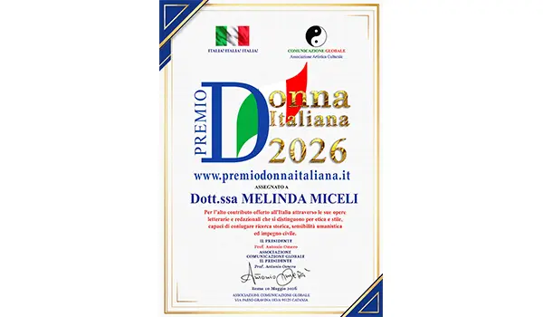 Melinda Miceli rivince il Premio Donna italiana  