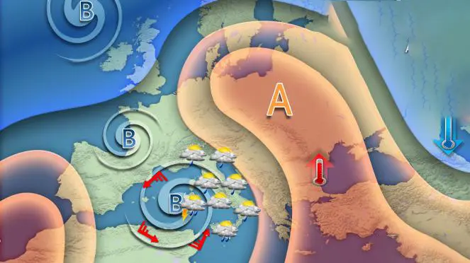 Meteo - Weekend con vortice mediterraneo attivo: vento forte e piogge intense su 5 regioni. Ecco i dettagli