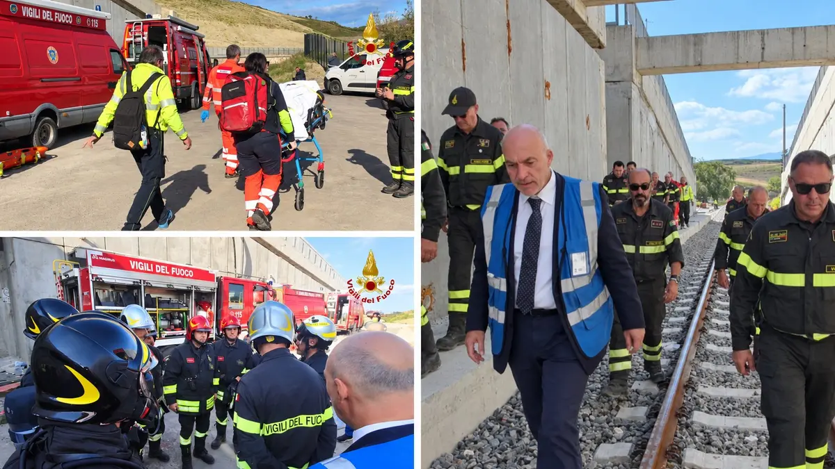 Metropolitana di Catanzaro esercitazione dei Vvf in galleria con deragliamento simulato. Video