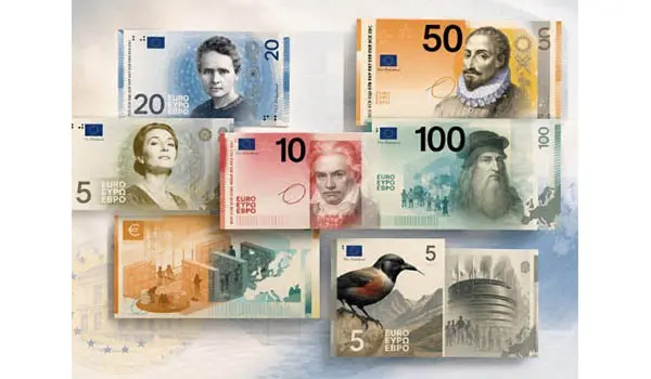 Nuove banconote in euro, la BCE presenta due possibili serie tra cultura europea e natura