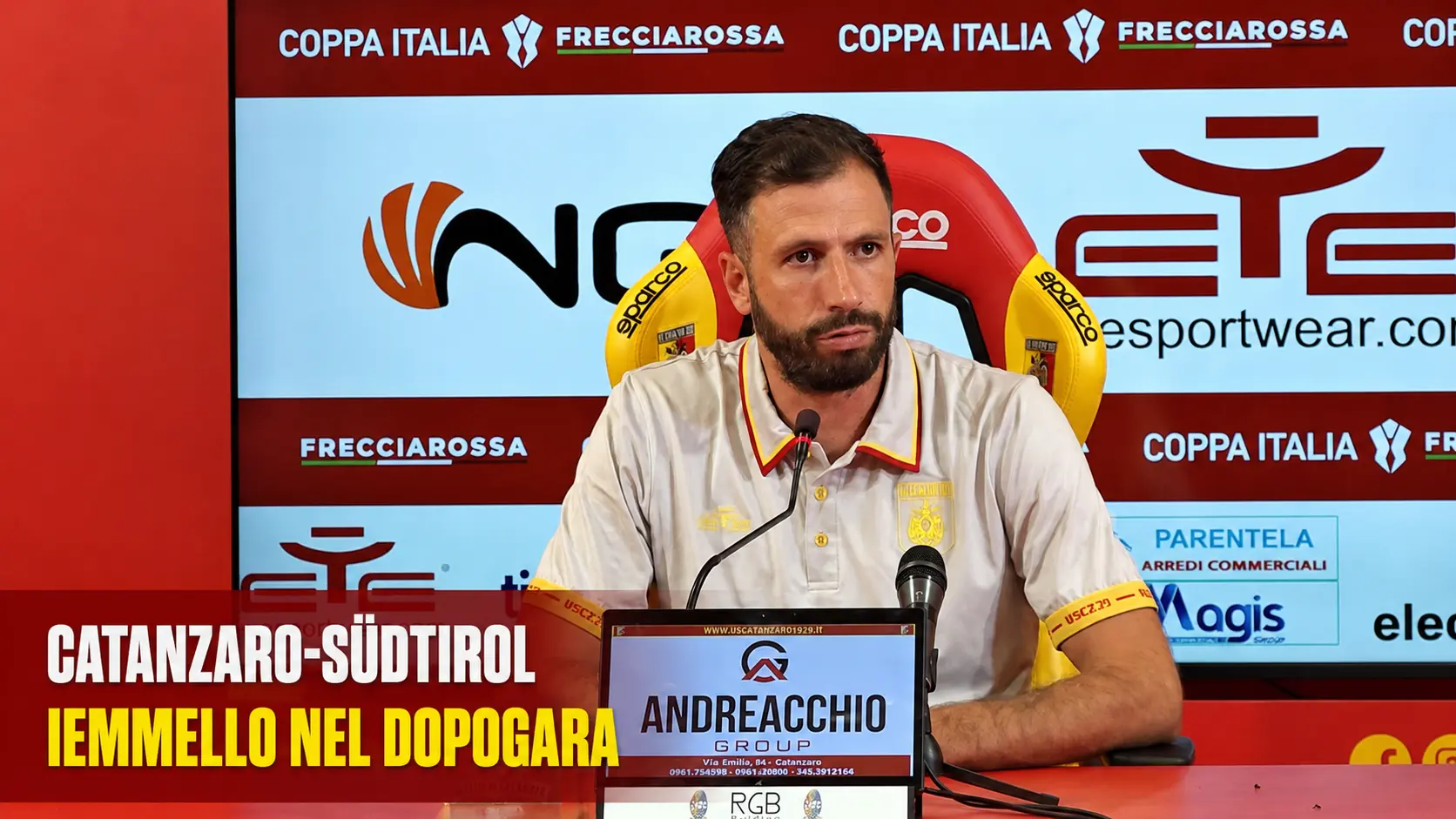 Catanzaro Südtirol Iemmello soddisfatto dopo la Coppa Italia. Video