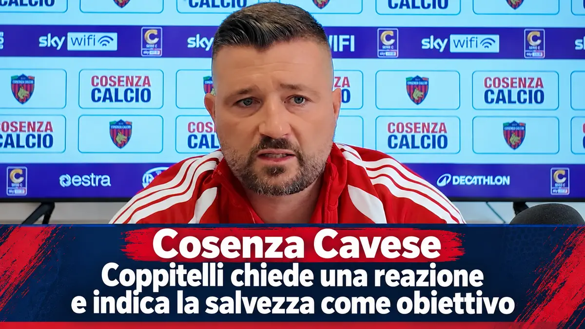 Cosenza Cavese Coppitelli chiede una reazione e indica la salvezza come obiettivo