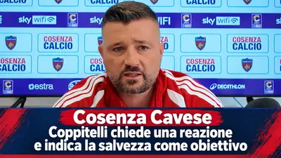 Cosenza Cavese Coppitelli chiede una reazione e indica la salvezza come obiettivo