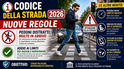 Codice della strada 2026: nuove regole per pedoni distratti e addio ai limiti per anziani