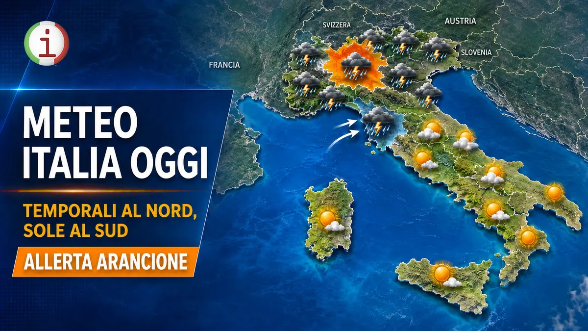 Meteo Italia, perturbazione atlantica e temporali al Nord: allerta arancione in Lombardia