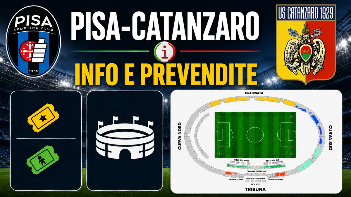 Pisa Catanzaro, al via la prevendita per il settore ospiti: prezzi e modalità per i tifosi giallorossi