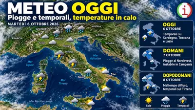 Meteo Italia verso una svolta autunnale con due perturbazioni e temperature in calo