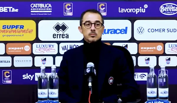 Catania–Crotone 2-0: le parole di Mister Longo in sala stampa (Video)