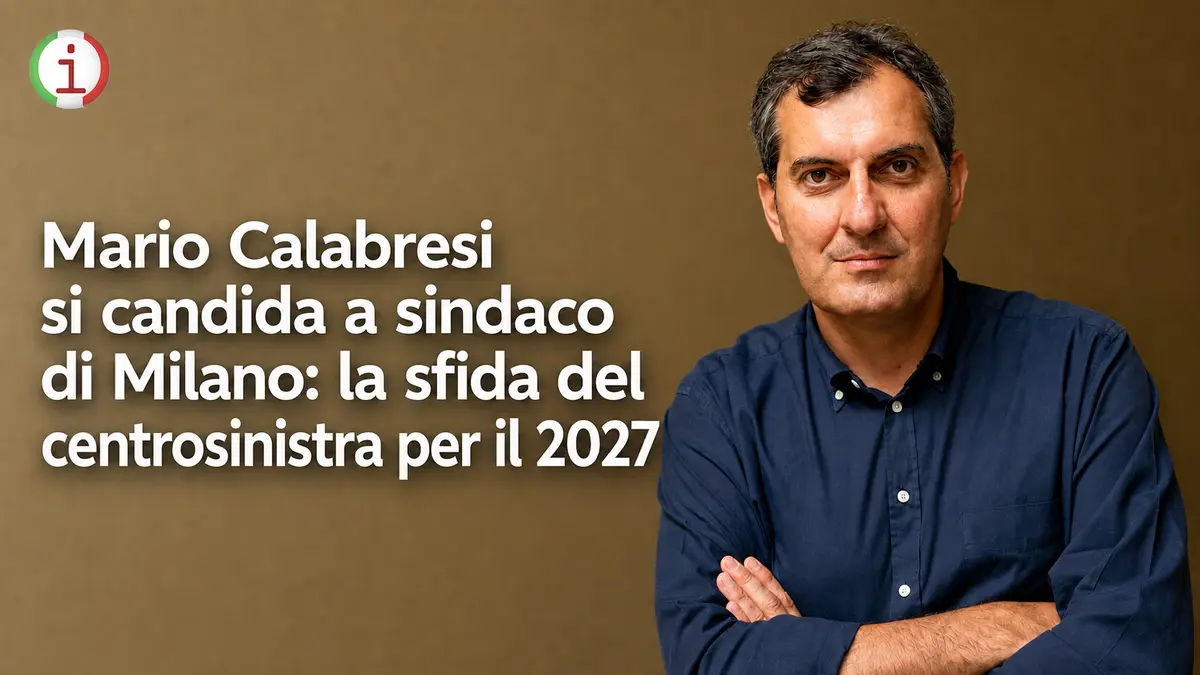 Mario Calabresi si candida a sindaco di Milano: la sfida del centrosinistra per il 2027