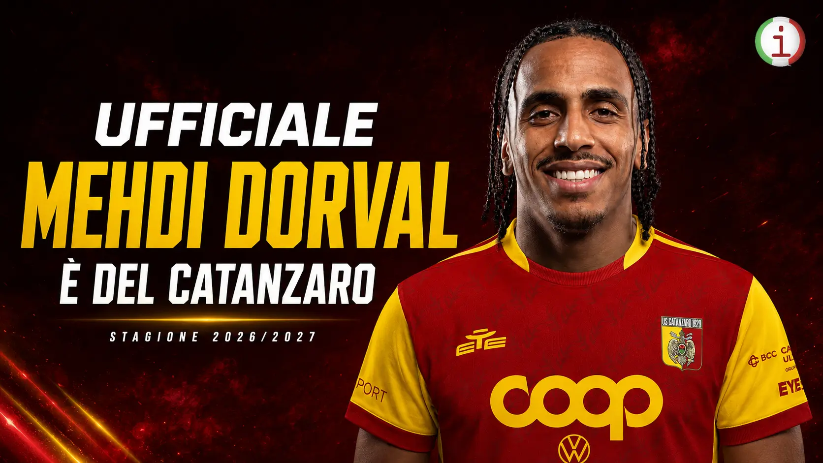 Calciomercato. Ufficiale Mehdi Dorval è un nuovo calciatore del Catanzaro