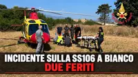 Incidente sulla SS106 a Bianco, due feriti: donna incinta trasferita in elisoccorso