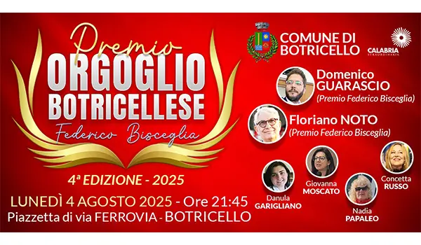 Botricello, Premio “Orgoglio Botricellese” a Guarascio e Noto Il riconoscimento anche a quattro personalità del territorio