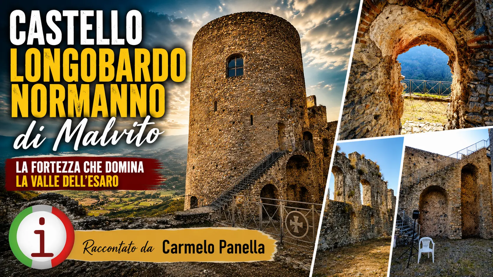 Castello di Malvito, Carmelo Panella racconta la fortezza longobardo normanna che domina la Valle dell’Esaro. Video