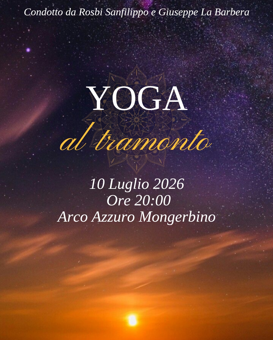  Hatha Yin Yoga sotto le stelle all’Arco Azzurro di Mongerbino, con Rosbri Sanfilippo e Giuseppe La Barbera