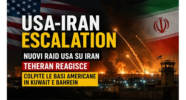 Guerra. Raid USA in Iran, cresce la tensione nel Golfo: Teheran colpisce basi americane in Kuwait e Bahrein