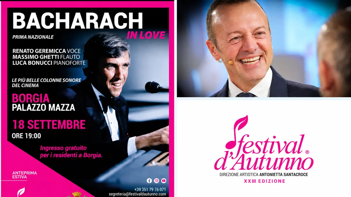 Festival d’Autunno: a Borgia la Prima Nazionale di “Bacharach in Love”