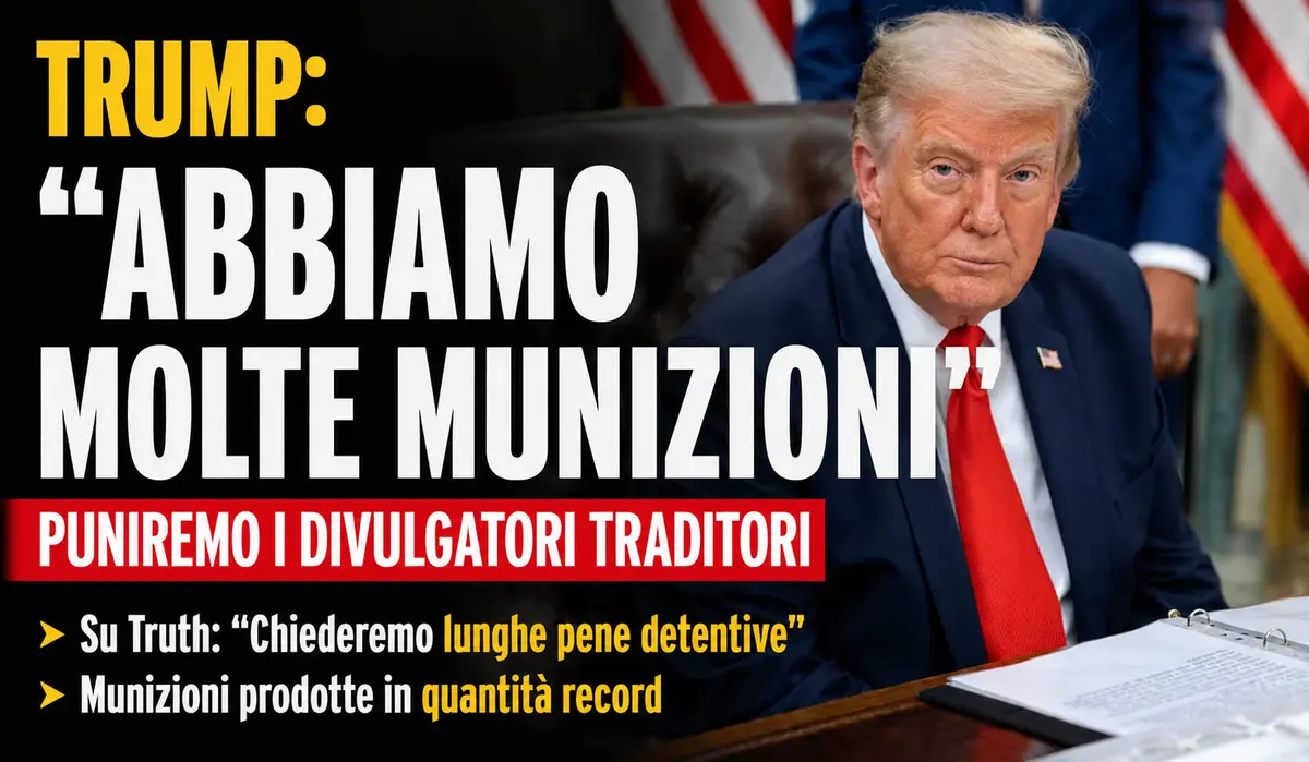 Trump attacca i divulgatori di notizie riservate: "Abbiamo munizioni in abbondanza