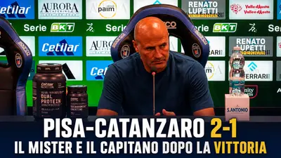 Pisa-Catanzaro 2-1, il tecnico nerazzurro esalta la squadra: «Vittoria importante, dobbiamo diventare più cinici» Video