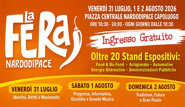 La FERA 2026 a Nardodipace: tre giorni tra tradizioni, innovazione, cultura e sapori della Calabria