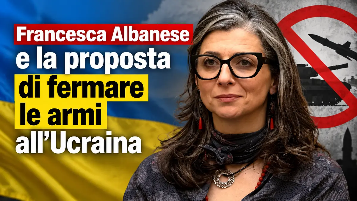 Francesca Albanese e la proposta di fermare le armi all'Ucraina
