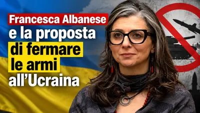 Francesca Albanese e la proposta di fermare le armi all'Ucraina