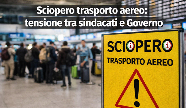 Sciopero trasporto aereo 16 febbraio e 7 marzo: sindacati confermano le agitazioni, tensione con il Governo