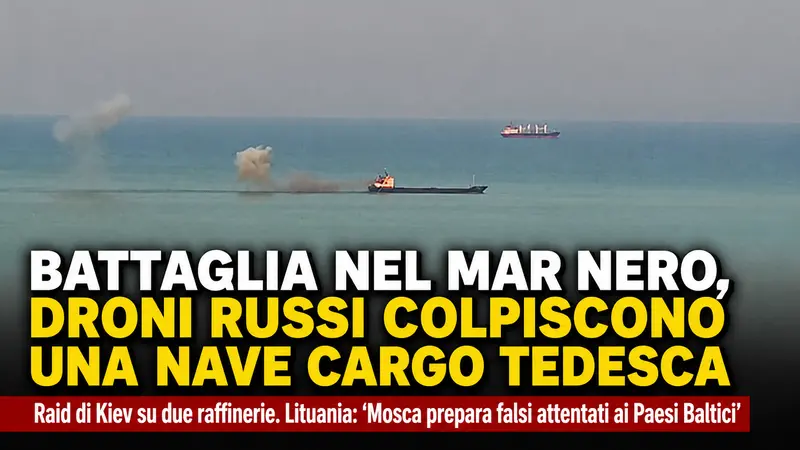 Guerra nel Mar Nero, cresce la tensione tra Russia e Ucraina: cargo colpiti e raid sulle raffinerie russe