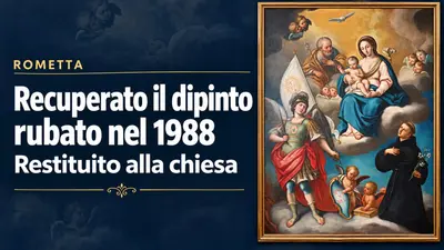 Recupero del dipinto rubato nel 1988 a Rometta e restituito alla chiesa