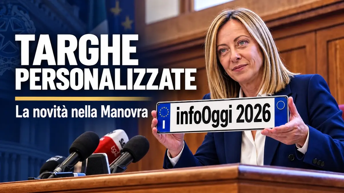 Targhe personalizzate, Meloni annuncia la novità nella Manovra
