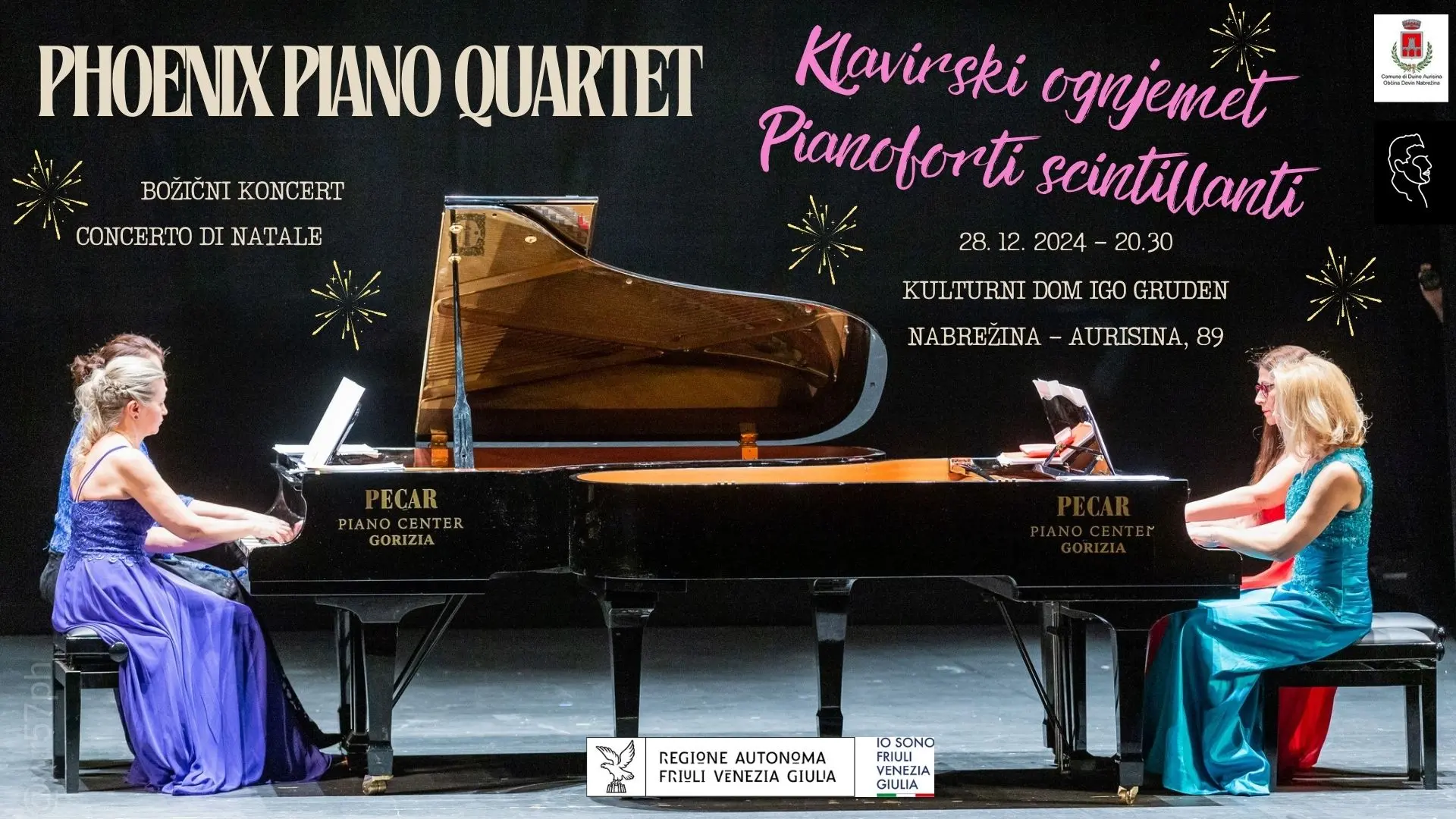 Il Comune di Duino Aurisina presenta il Concerto di Natale – Pianoforti Scintillanti, il 28 dicembre